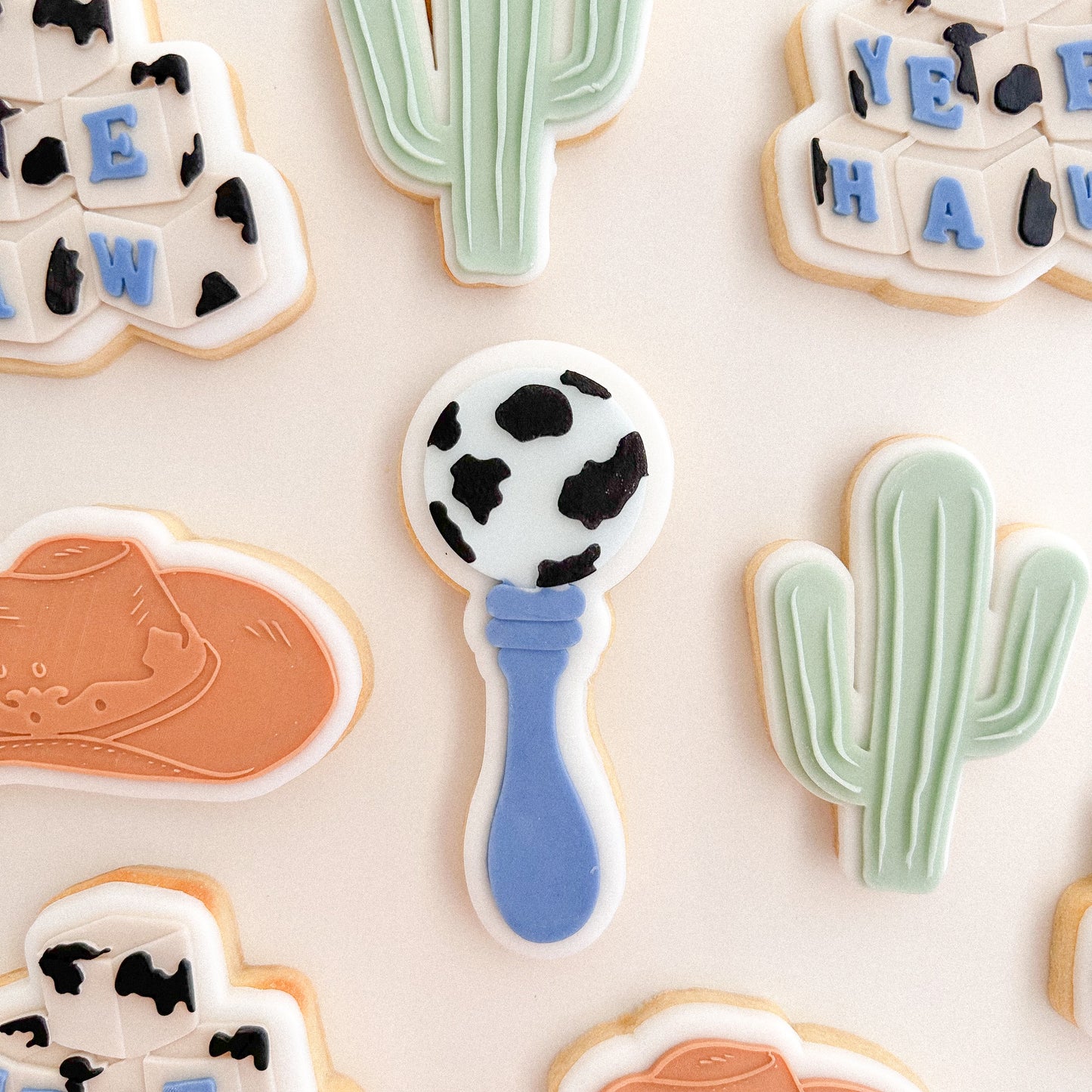 Cow print Baby Rattle